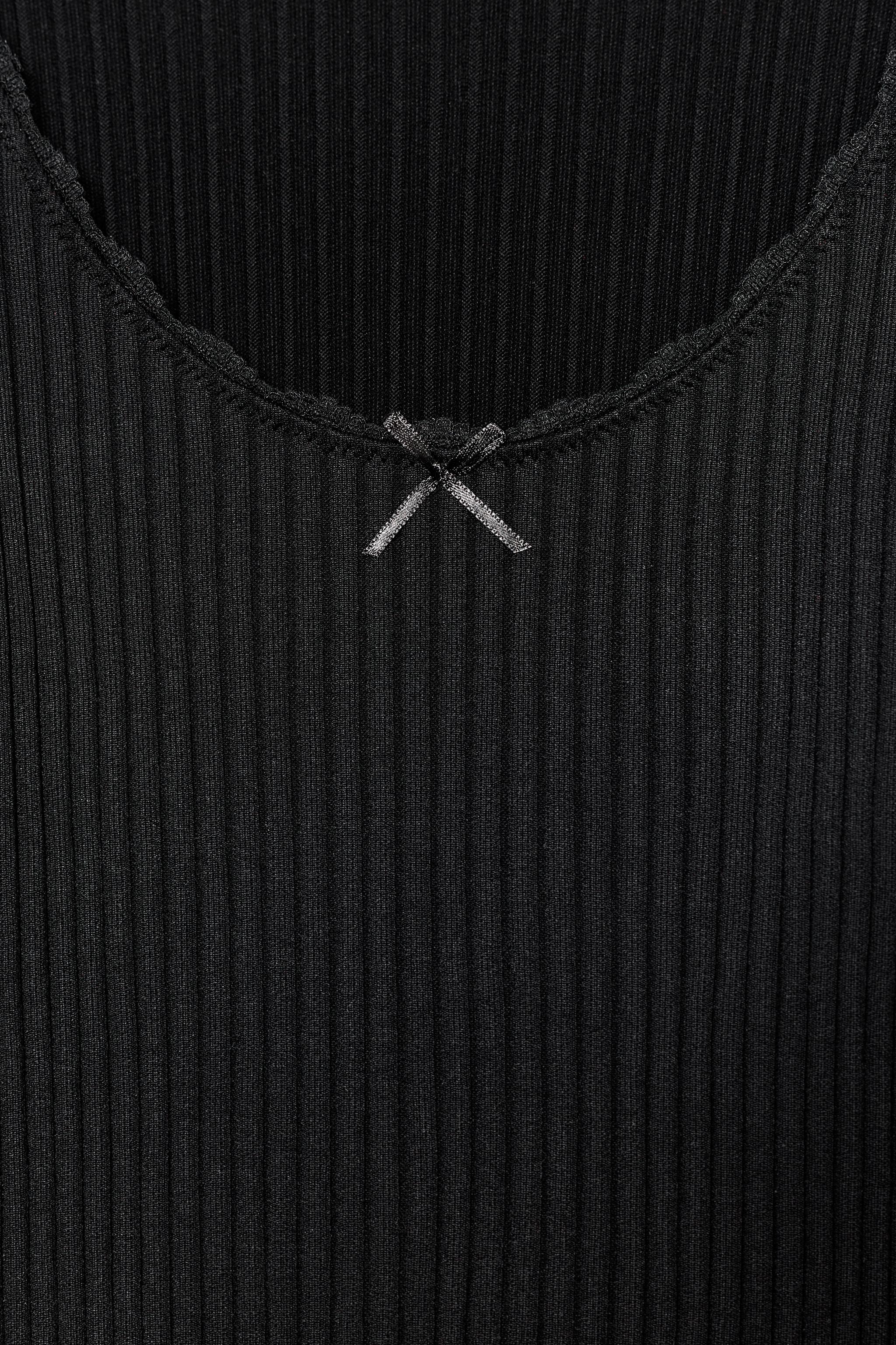 SEAMLESS RIB BOW TOP